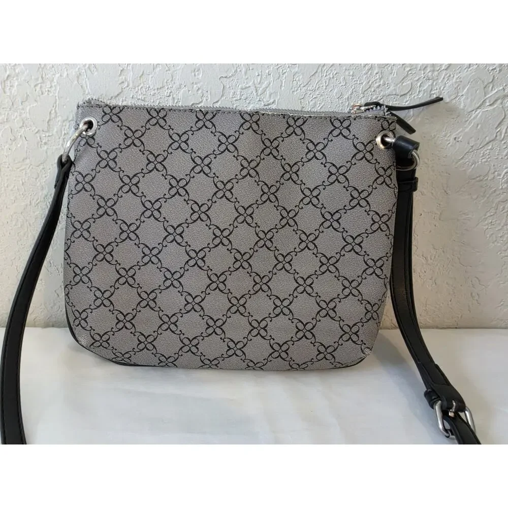 Nine West Josey Swing Crossbody Bag In Black And Gray